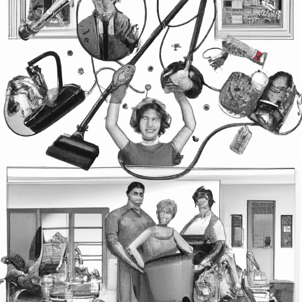 dibujo de cosas relacionadas con ahorrar en servicios de limpieza y mantenimiento del hogar by norman rockwell black and withe high quality hyper detailed