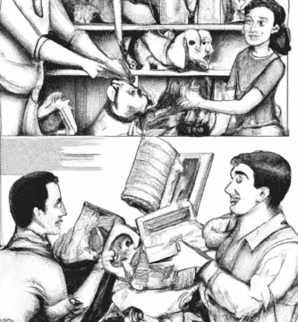 dibujo de cosas relacionadas con ahorro en el cuidado de mascotas como mantener a tus animales felices sin gastar de mas by norman rockwell black and withe high quality hyper detailed