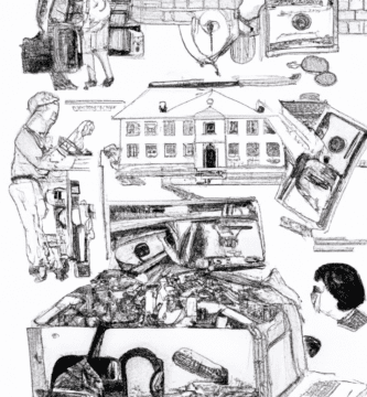 dibujo de cosas relacionadas con ahorro para fines beneficos y causas sociales como planificar y financiar tus contribuciones by norman rockwell black and withe high quality hyper detailed