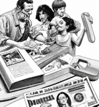 dibujo de cosas relacionadas con ayudando a tus hijos a entender el credito y la deuda by norman rockwell black and withe high quality hyper detailed