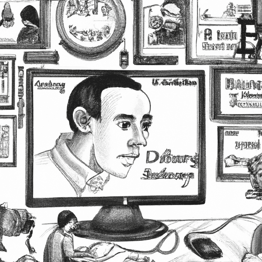dibujo de cosas relacionadas con blogs y sitios web de finanzas personales que debes seguir by norman rockwell black and withe high quality hyper detailed 24