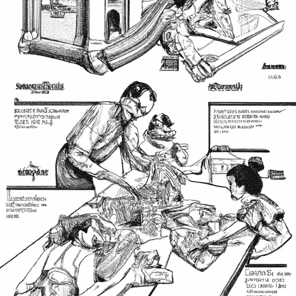 dibujo de cosas relacionadas con como aprender finanzas personales a traves de juegos by norman rockwell black and withe high quality hyper detailed 1