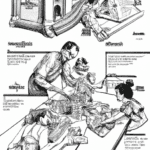 dibujo de cosas relacionadas con como aprender finanzas personales a traves de juegos by norman rockwell black and withe high quality hyper detailed 1