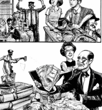 dibujo de cosas relacionadas con como aprovechar las ventas y eventos especiales para ahorrar dinero by norman rockwell black and withe high quality hyper detailed