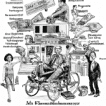 dibujo de cosas relacionadas con como enfrentar la ansiedad financiera by norman rockwell black and withe high quality hyper detailed