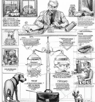 dibujo de cosas relacionadas con como hacer ajustes de gastos en funcion de tu salario y estilo de vida by norman rockwell black and withe high quality hyper detailed