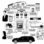 dibujo de cosas relacionadas con como planificar compras importantes como automoviles y electrodomesticos by norman rockwell black and withe high quality hyper detailed