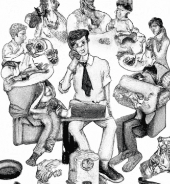 dibujo de cosas relacionadas con como reducir tus gastos de tecnologia y seguir disfrutando de tus dispositivos by norman rockwell black and withe high quality hyper detailed