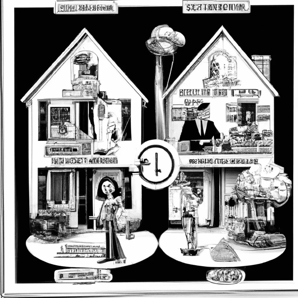 dibujo de cosas relacionadas con comprar una casa pros y contras by norman rockwell black and withe high quality hyper detailed 1