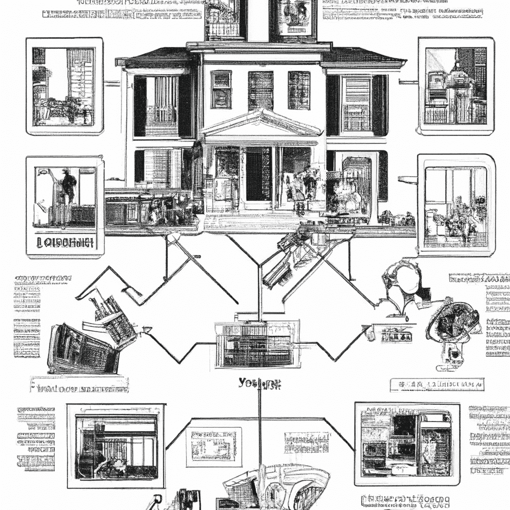 dibujo de cosas relacionadas con estrategias de diversificacion en inversiones inmobiliarias by norman rockwell black and withe high quality hyper detailed 1