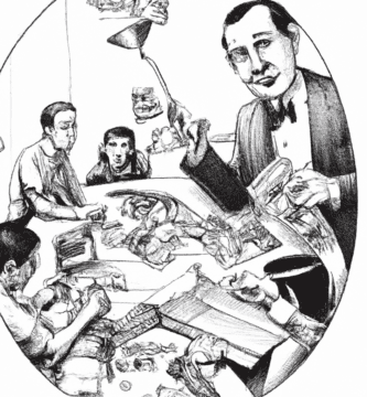 dibujo de cosas relacionadas con estrategias para minimizar los gastos generales de tu negocio by norman rockwell black and withe high quality hyper detailed