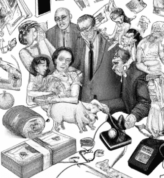 dibujo de cosas relacionadas con jubilacion y seguro de vida como proteger a tus seres queridos financieramente by norman rockwell black and withe high quality hyper detailed 1