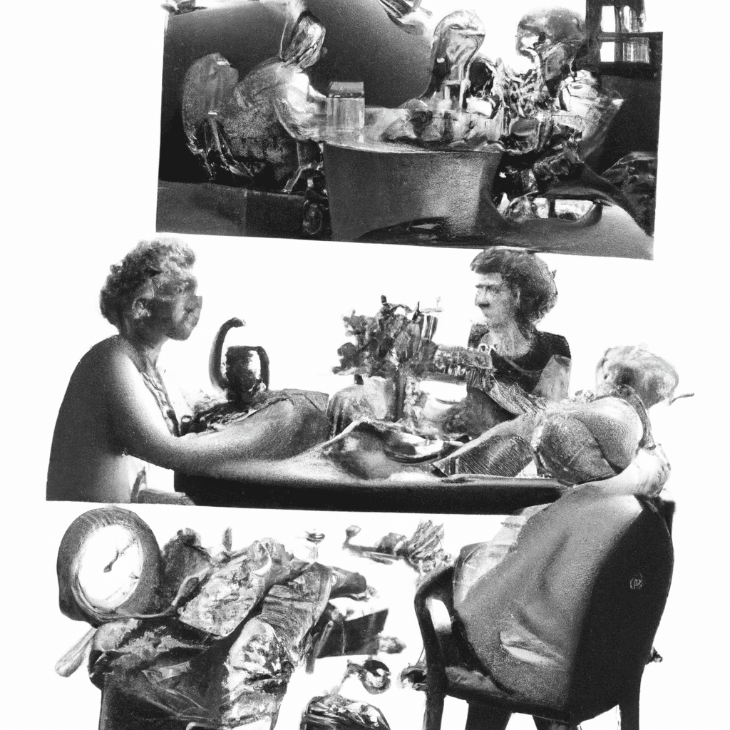 dibujo de cosas relacionadas con tecnicas de ahorro para la tercera edad y la jubilacion by norman rockwell black and withe high quality hyper detailed 1
