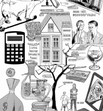 dibujo de cosas relacionadas con como calcular tus necesidades de ahorro para la educacion y establecer objetivos realistas by norman rockwell black and withe high quality hyper detailed