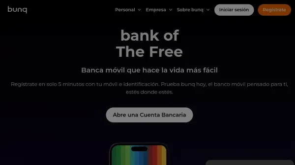 bunq - Bank of The Free Vista de bunq mostrando su compromiso ambiental