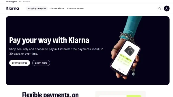 Vista completa de la plataforma Klarna mostrando su cuenta de ahorro de alta rentabilidad