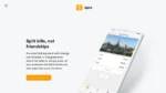 Interfaz de Splid mostrando herramientas para compartir gastos entre dos personas